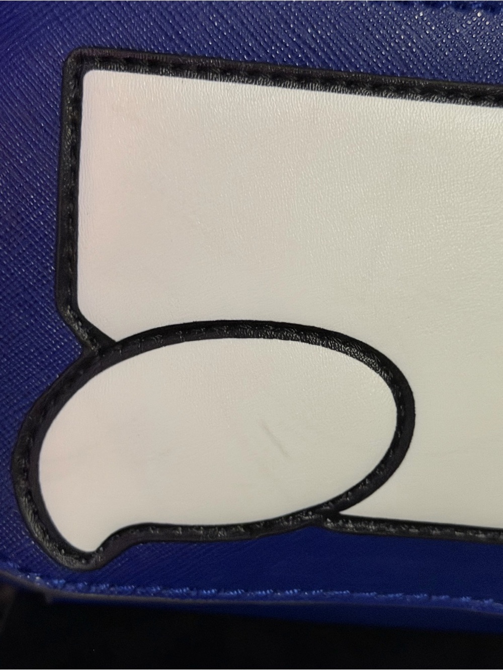 Unique Karl Lagerfeld Paris K/Ikonik Maybelle Dome Crossbody Blue Peekaboo Bag - Picture 8 of 16